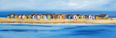 Beach huts on Teignmouth back beach